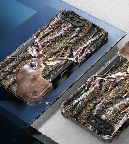 Case For Apple iPhone 6s Plus - Hybrid Grip Design Shockproof Phone Cover - Whitetail Buck