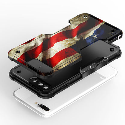 Case For Apple iPhone 6 Plus - Hybrid Grip Design Shockproof Phone Cover - American Flag