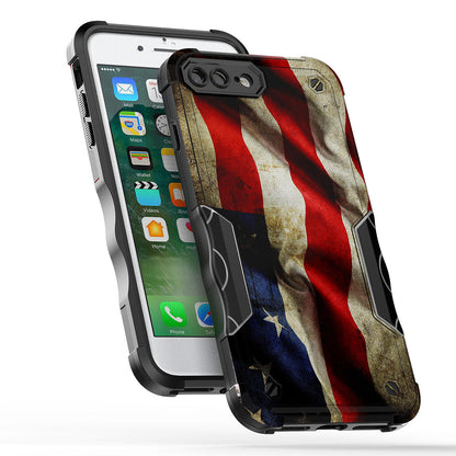 Case For Apple iPhone 6s Plus - Hybrid Grip Design Shockproof Phone Cover - American Flag