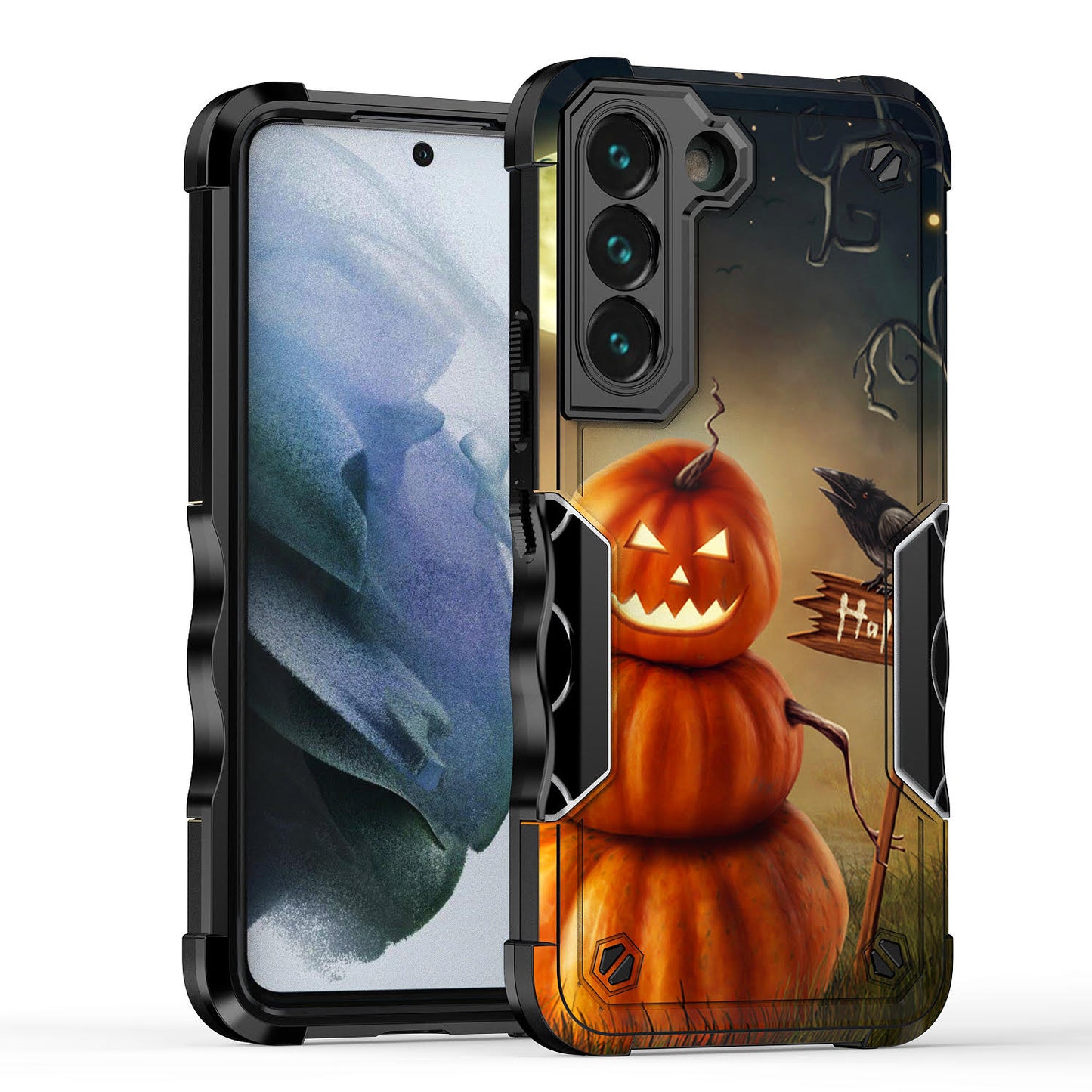 Case For Samsung Galaxy S23 - Hybrid Grip Design Shockproof Phone Cover - Pumpkin Man