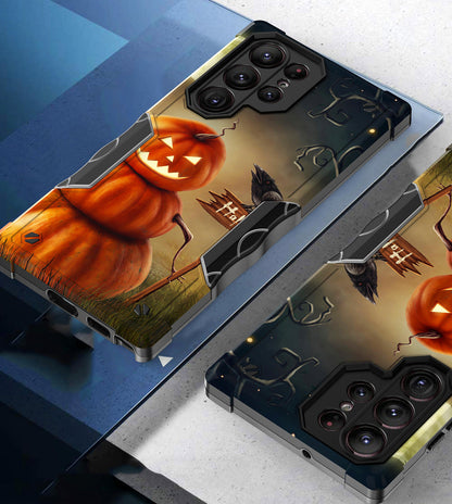 Case For Samsung Galaxy S23 ULTRA - Hybrid Grip Design Shockproof Phone Cover - Pumpkin Man