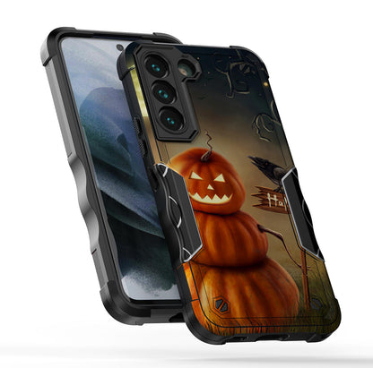 Case For Samsung Galaxy S22 PLUS - Hybrid Grip Design Shockproof Phone Cover - Pumpkin Man