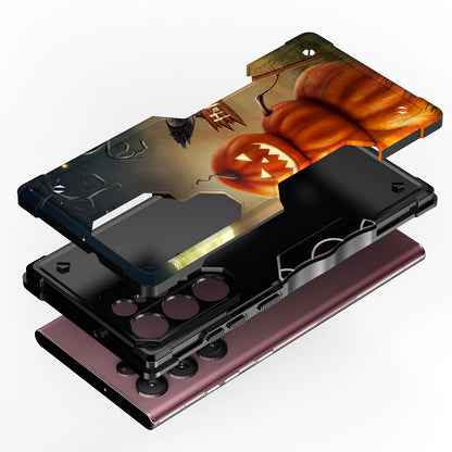 Case For Samsung Galaxy S22 ULTRA - Hybrid Grip Design Shockproof Phone Cover - Pumpkin Man