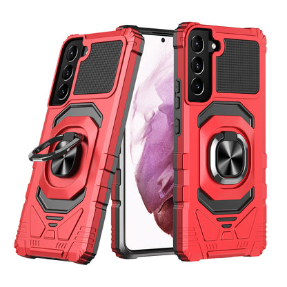 Case For Samsung Galaxy S22 - Rugged Armor Ring Stand Phone Cover - Red