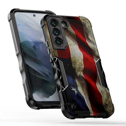 Case For Samsung Galaxy S22 Plus - Hybrid Grip Design Shockproof Phone Cover - American Flag