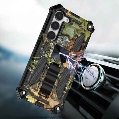 Case For Samsung Galaxy S23 - Military Style Kickstand Phone Cover - Hunting Green Camo