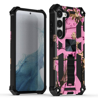 Case For Samsung Galaxy S23 - Military Style Kickstand Phone Cover - Hunting Pink Camo
