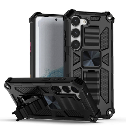 Case For Samsung Galaxy S23 PLUS - Military Style Kickstand Phone Cover - Black