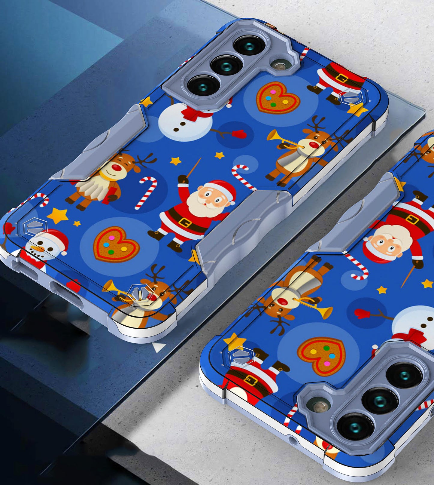 Case For Samsung Galaxy S22 - Hybrid Grip Design Shockproof Phone Cover - Santa Claus