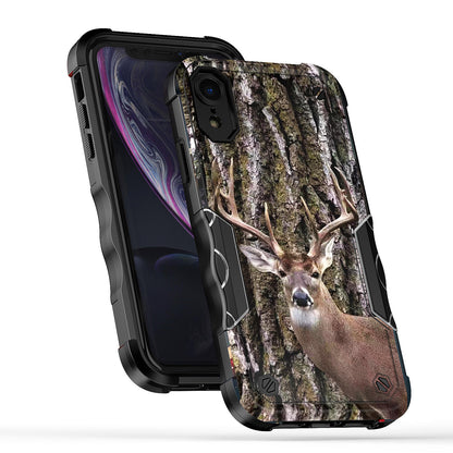 Case For Apple iPhone XR - Hybrid Grip Design Shockproof Phone Cover - Whitetail Buck